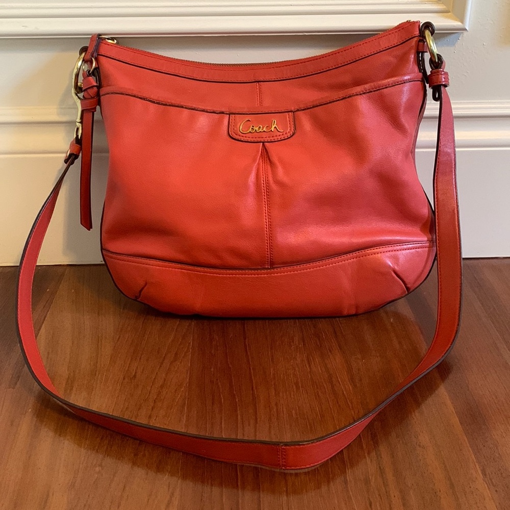 COACH Orn Park Duffle Coral/Orange shoulder bag F19726